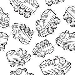 cute train seamless pattern vector cartoon