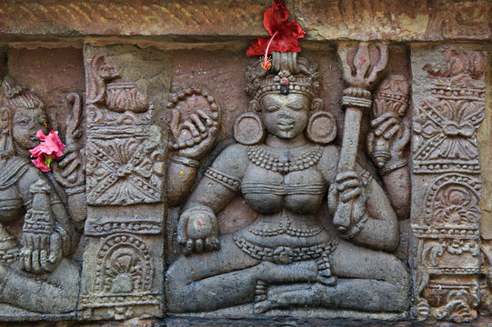India, Orissa, Bhubaneswar, Parsurameswara temple, 7th Century, bas-relief