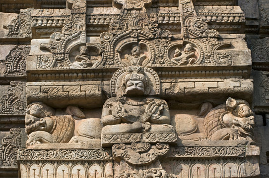 India, Orissa, Bhubaneswar, sculpture of the Parsurameswara temple, 7th Century