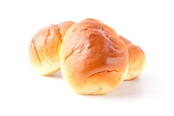 Butter roll on white background