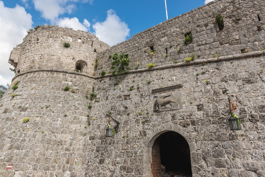 Gateway of Stari Bar fortress near Bar city, Montenegro