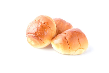 Butter roll on white background