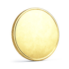 gold coin isolated on white - 3d illustration