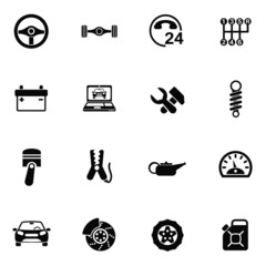 car service icon set