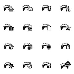car service icon set