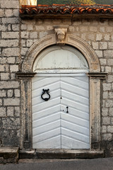 close-up image of ancient door