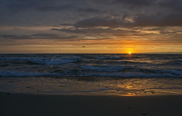 Fototapeta na wymiar Sunset on the Baltic sea