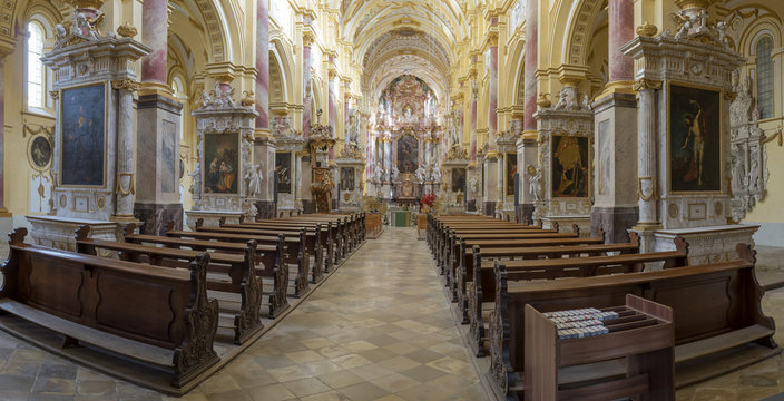 Kloster Ebrach Bayern Kirche Innen Panorama