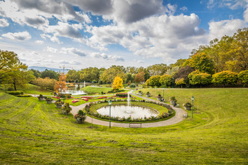 Fototapeta premium Herbst in Kurpark Oberlaa in Wien