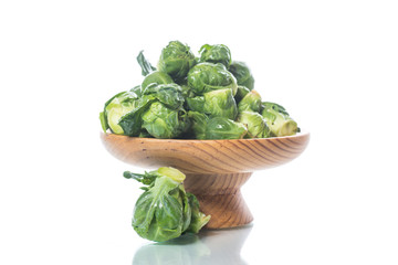 closeup of brussels sprouts