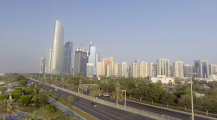 Beautiful aerial view of Abu Dhabi, UAE
