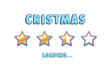 Obraz premium Merry Christmas loading vector banner