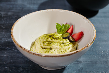 Gastronomic menu of luxury restaurant