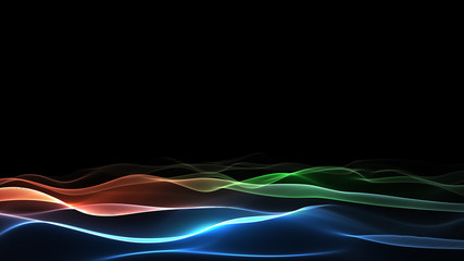 Abstract Colorful Particles Mountains