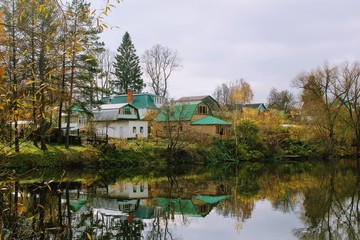 Pond in the estate of Leo Tolstoy in Yasnaya Polyana.