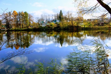 Pond in the estate of Leo Tolstoy in Yasnaya Polyana.