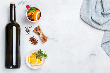 Christmas hot drink, mulled wine ingredients