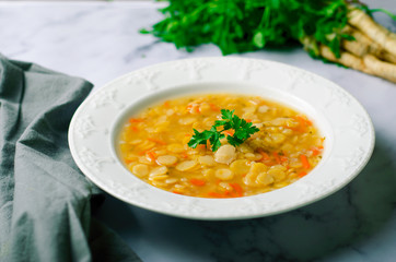 Pea Soup, Vegetarian and Vegan Pea Soup