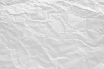 Crumpled white paper background texture