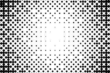 Abstract monochrome halftone pattern. Dotted backdrop with circles, dots, point. Design element Black and white color