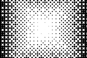 Abstract monochrome halftone pattern. Dotted backdrop with circles, dots, point. Design element Black and white color