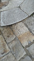 ancient stone brick pavement