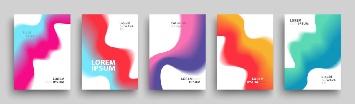 Modern Covers Template Design. Set of Trendy Abstract Gradient shapes for Presentation, Magazines, Flyers, Annual Reports, Posters and Business Cards. Vector EPS 10