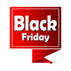 Isolated black friday label on a white background, Vector illustration