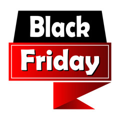 Isolated black friday label on a white background, Vector illustration