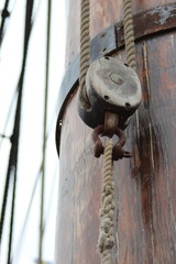 Vintage sailboat detail