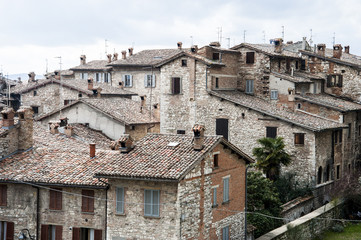 Fototapeta na wymiar Gubbio, Perugia, Italy - Panorama of the village