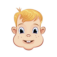 kid face with smile vector cartoon draw
