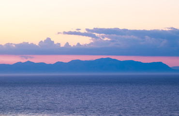 Sunset at Casamicciola Terme, Ischia, Phlegrean Islands, Tyrrhenian Sea, Italy, South Europe