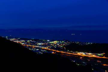 Fototapeta premium 静岡の夜景 マジックアワー