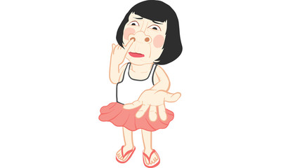 woman action cartoon vector