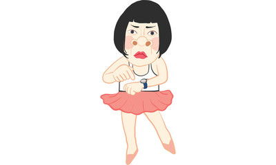 woman action cartoon vector