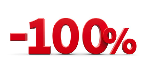 Red minus one hundred percent