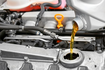 New motor oil car engine service