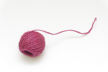 pink wool thread