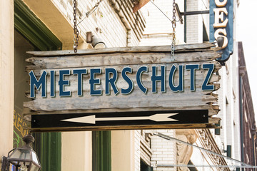 Obraz premium Schild 279 - Mieterschutz