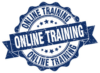 online training stamp. sign. seal
