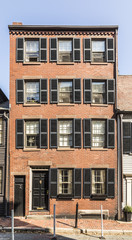 Obraz premium old brick building at beacon hill area in Boston