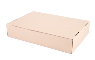 Cardboard box isolated on white