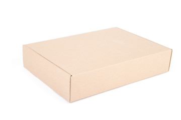 Cardboard box isolated on white