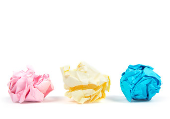 Crumpled paper ball