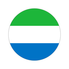 Circular world Flag sierra leone
