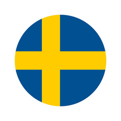 Circular world Flag sweden