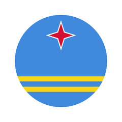Circular world Flag aruba