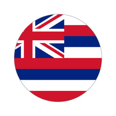 Circular world Flag hawaii