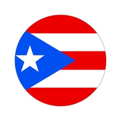 Circular world Flag puerto rico